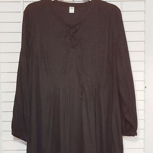 Size L black long sleeve tunic